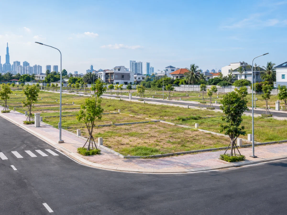 Đất nền phân lô có đường nội bộ trải nhựa