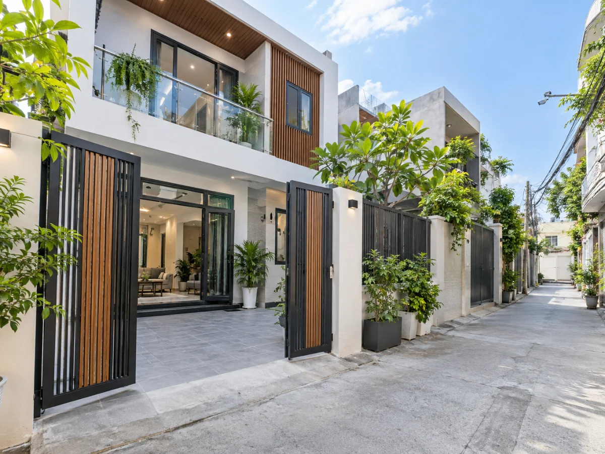 Nhà hai tầng trong hẻm xe hơi