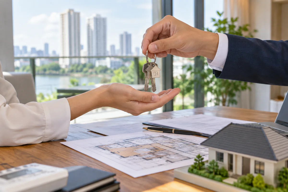 Bàn giao chìa khoá và giấy tờ nhà đất